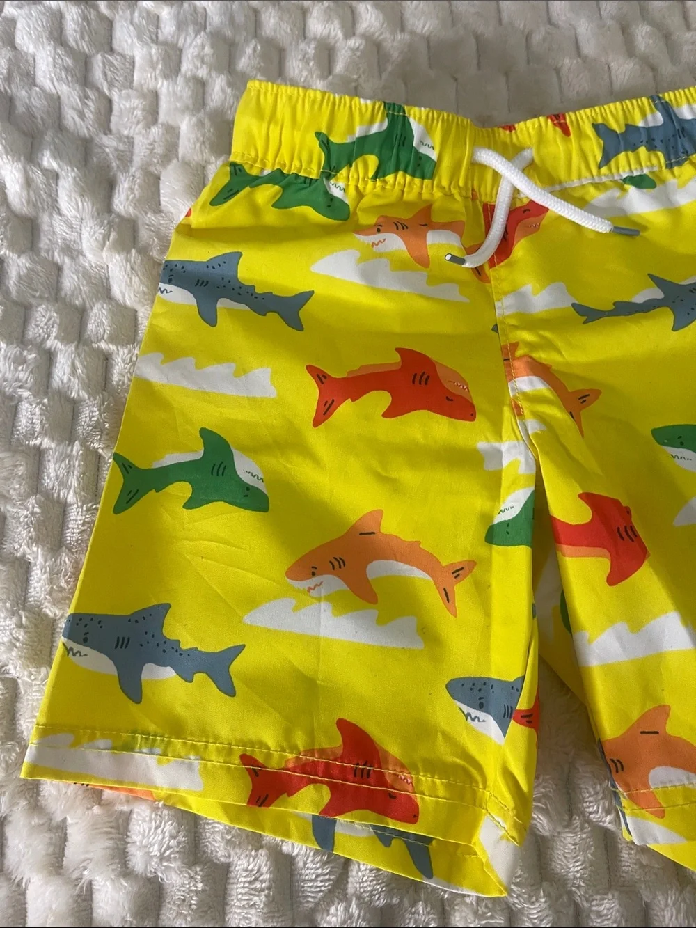 Old Navy Yellow Shark Print Swim Shorts